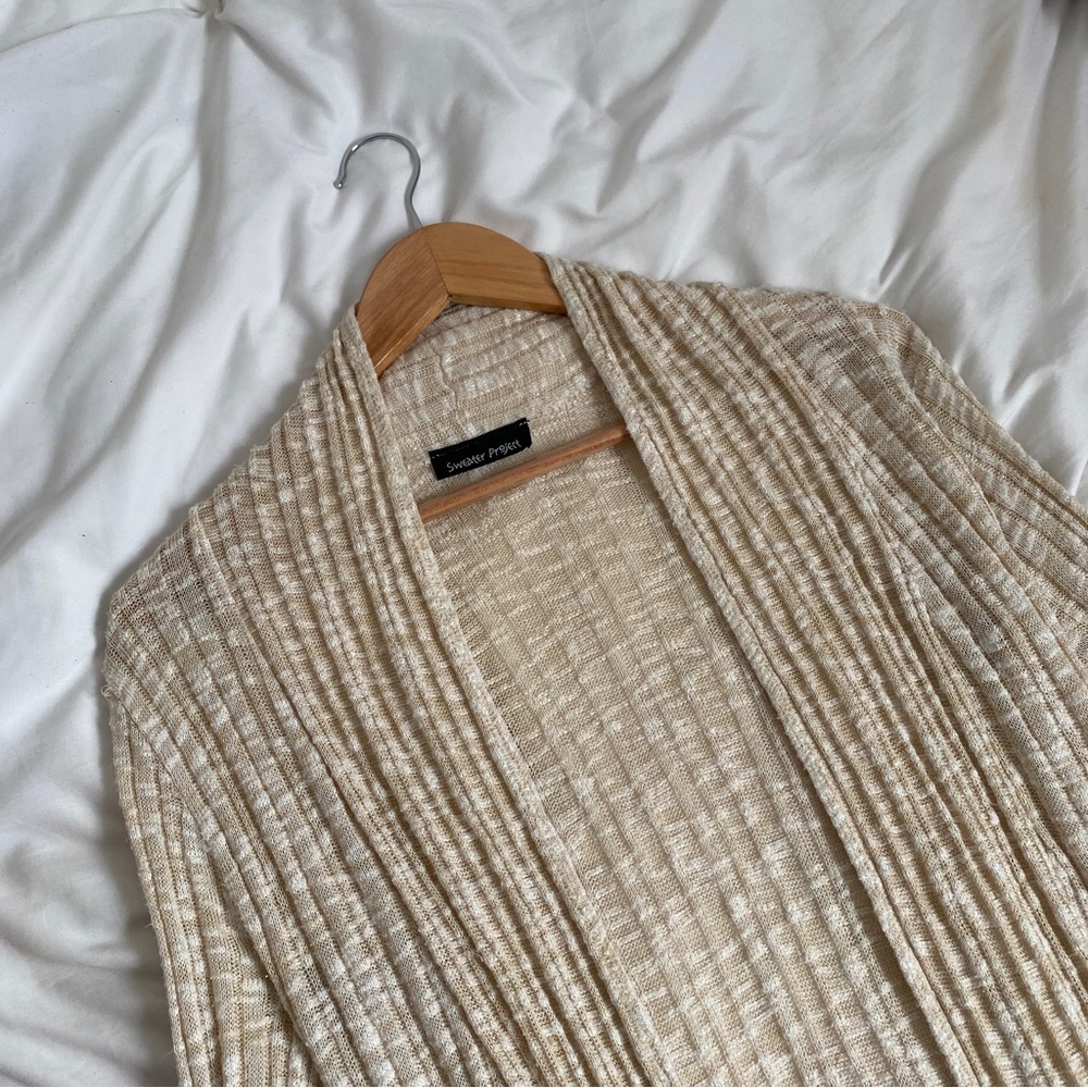 sweater project white/cream cardigan